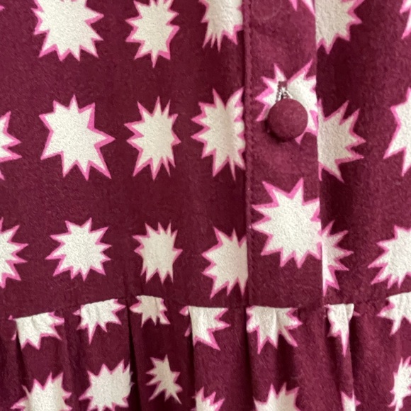 Boden Women's Size US 18L (Tall) Wine Red/Pink Printed Ruffle Dress - Picture 7 of 7